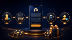 Simple secure online casino account registration