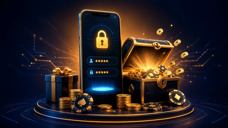 Secure login bonus with mobile access and rewards